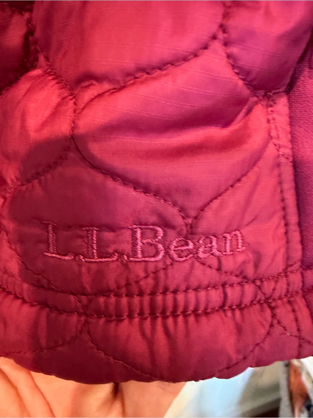 L.L. Bean Quilted Full‑Zip Puffer Jacket - Raspberry - Picture 3 of 7